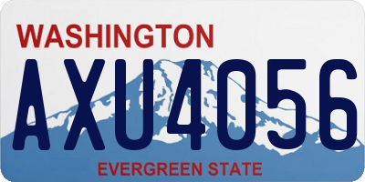 WA license plate AXU4056