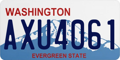 WA license plate AXU4061