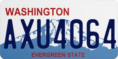 WA license plate AXU4064