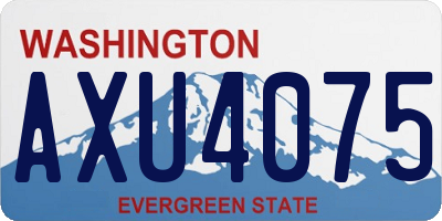 WA license plate AXU4075