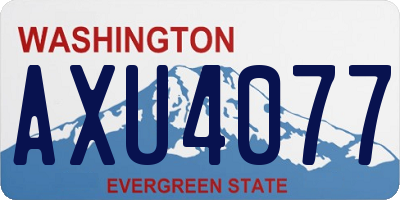 WA license plate AXU4077