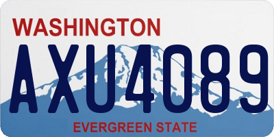 WA license plate AXU4089