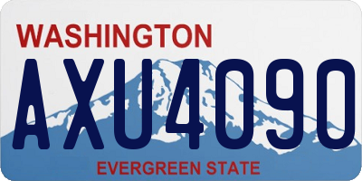 WA license plate AXU4090