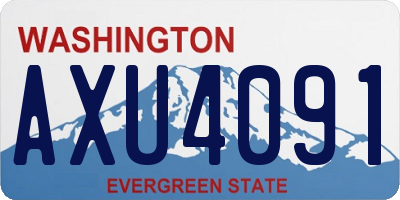 WA license plate AXU4091
