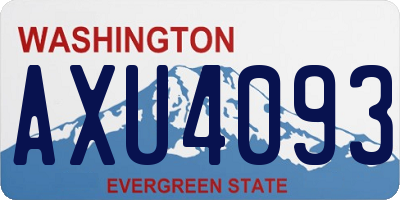 WA license plate AXU4093