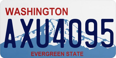WA license plate AXU4095