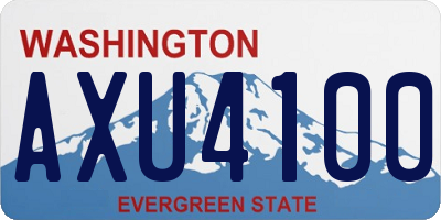 WA license plate AXU4100