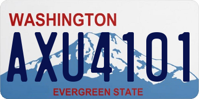 WA license plate AXU4101