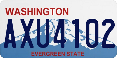 WA license plate AXU4102