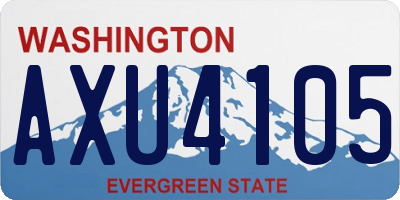 WA license plate AXU4105
