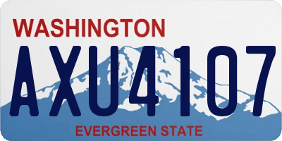 WA license plate AXU4107