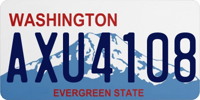 WA license plate AXU4108