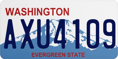 WA license plate AXU4109