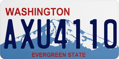 WA license plate AXU4110