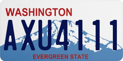 WA license plate AXU4111