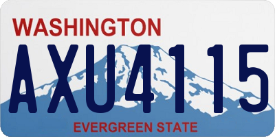 WA license plate AXU4115