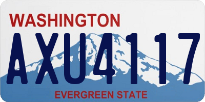 WA license plate AXU4117