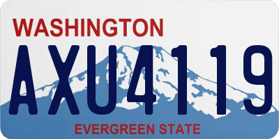 WA license plate AXU4119