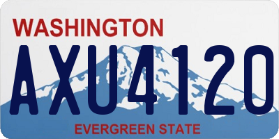 WA license plate AXU4120