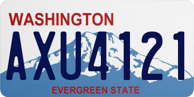 WA license plate AXU4121
