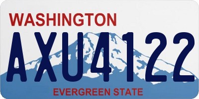 WA license plate AXU4122