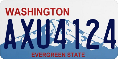 WA license plate AXU4124