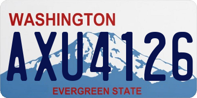 WA license plate AXU4126