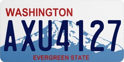 WA license plate AXU4127