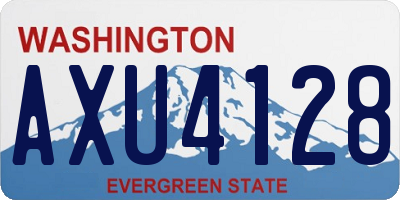 WA license plate AXU4128