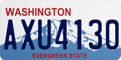 WA license plate AXU4130