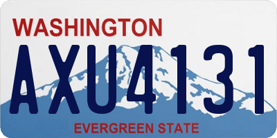 WA license plate AXU4131
