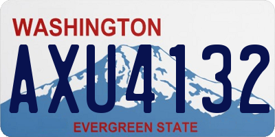 WA license plate AXU4132