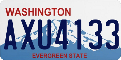 WA license plate AXU4133