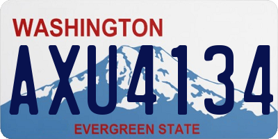 WA license plate AXU4134