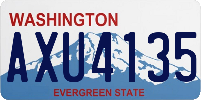 WA license plate AXU4135