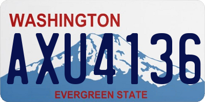 WA license plate AXU4136