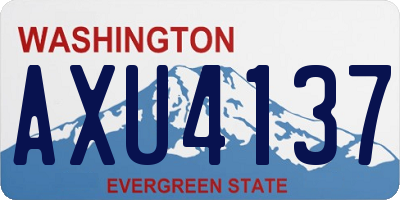 WA license plate AXU4137