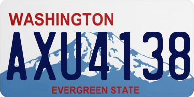 WA license plate AXU4138