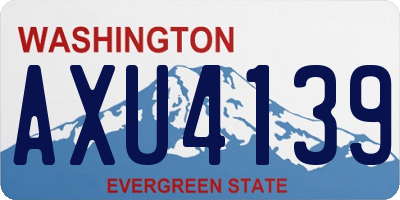 WA license plate AXU4139