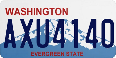 WA license plate AXU4140