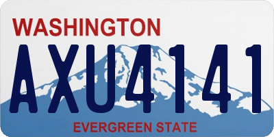 WA license plate AXU4141