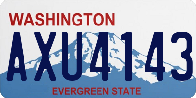 WA license plate AXU4143