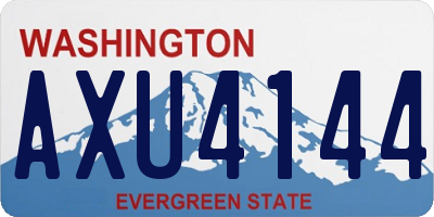 WA license plate AXU4144