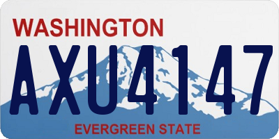 WA license plate AXU4147