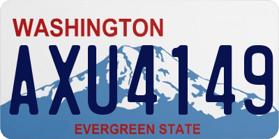 WA license plate AXU4149