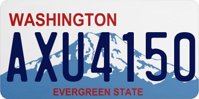 WA license plate AXU4150