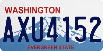 WA license plate AXU4152