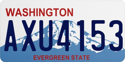 WA license plate AXU4153
