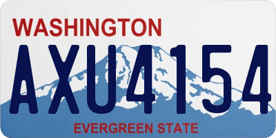 WA license plate AXU4154