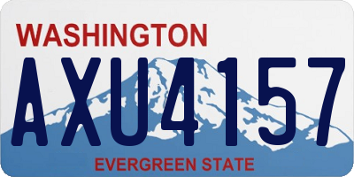 WA license plate AXU4157